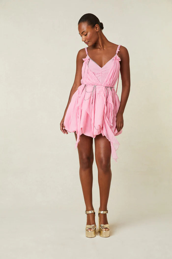 Ashida Mini Dress - Pink Trendy Camisole Mini Dress