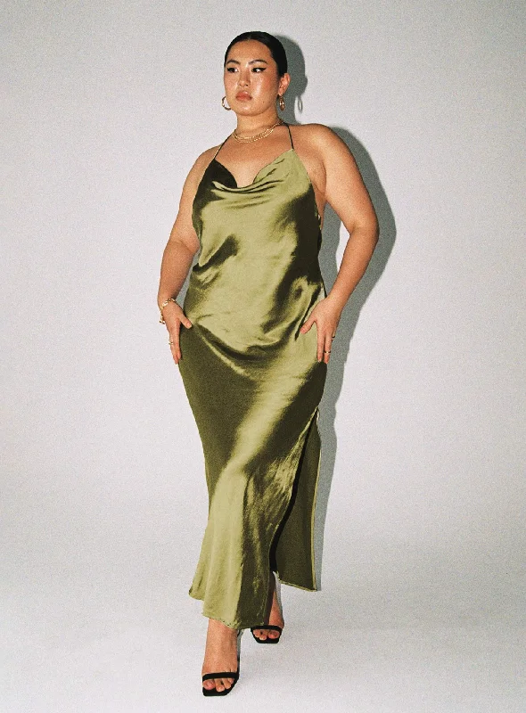 Alissa Maxi Dress Green Curve Tunics Review highly