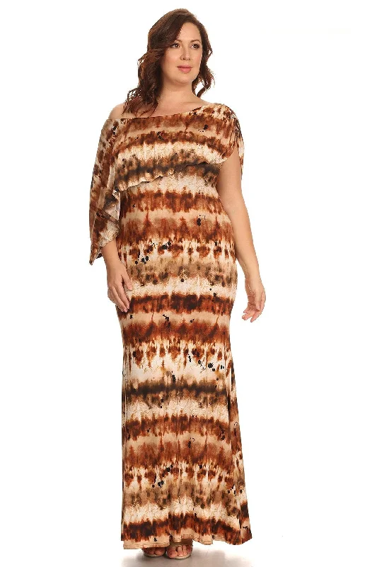 Hi Curvy Plus Size Women Off Shoulder Mermaid Maxi Dress Tunics Luxurious high-end