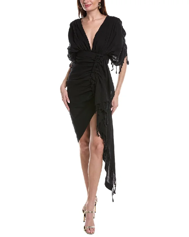 Just Bee Queen Luma Linen Sheath Dress Tunics Hiking breathable