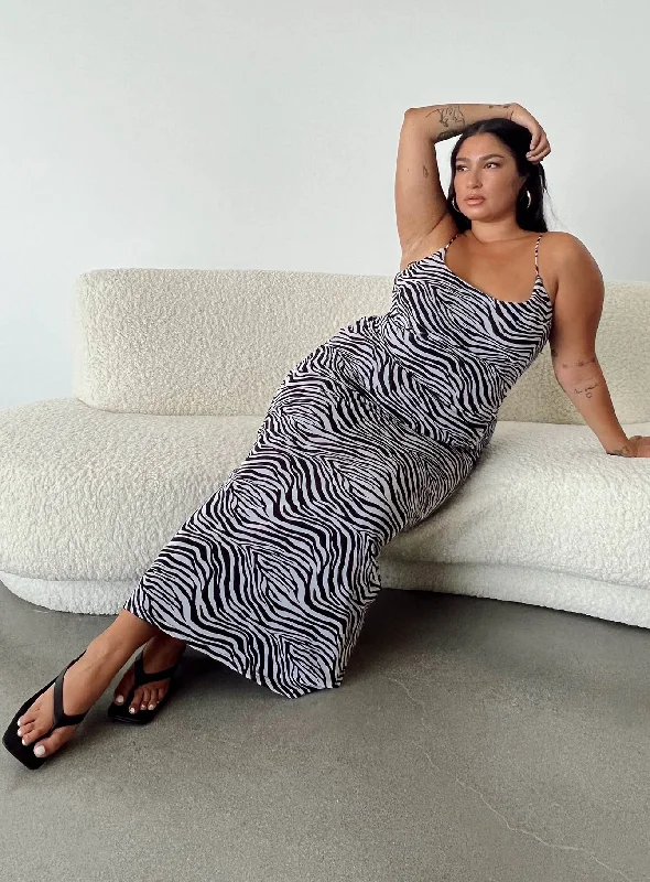 Knox Maxi Dress Zebra Curve Tunics Top rated