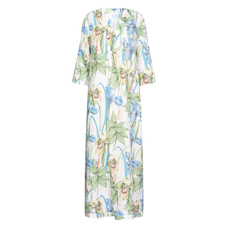 Iris Emb Picot White Maxi Dress Tunics Practical easy-care