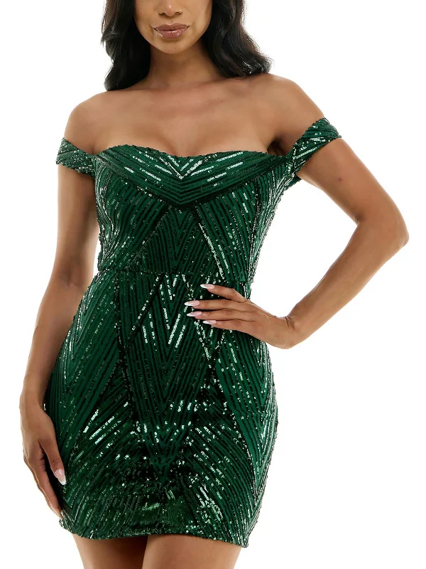 Juniors Womens Sequined Bodycon Dress Tunics Handmade artisanal
