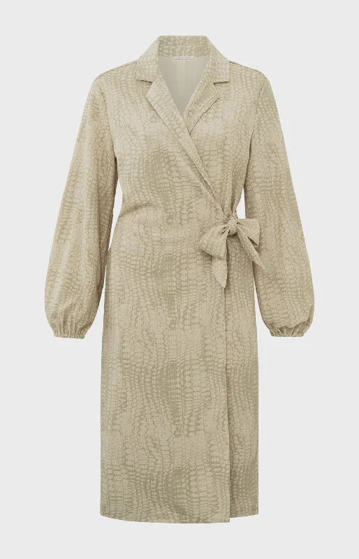 YAYA Summer Sand Dassin Wrap Dress w Bell Slvs Tunics Exclusive limited