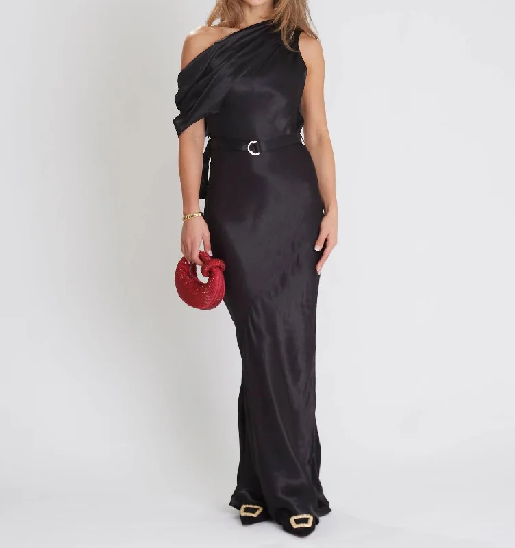 Angelique Midi Dress In Black Tunics Versatile functional