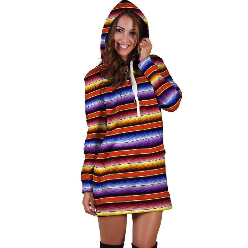 Baja Print Hoodie Dress Hoodie with Typography Text Message