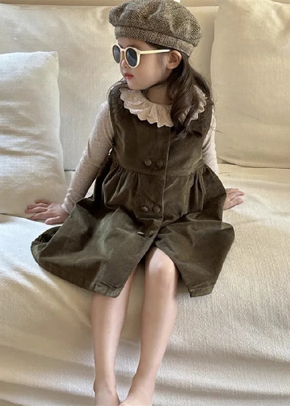 Novelty Corduroy Girls Top And Long Dress Two Piece Set Spring TV027 Tunics Velvet soft Novelty Corduroy Girls Top And Long Dress Two Piece Set Spring TV027 Tunics Velvet soft