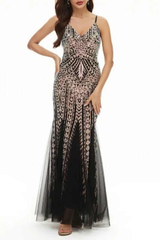 Sexy Celebrities Patchwork Sequins V Neck Evening Dress Dresses Tunics Chinos classic Sexy Celebrities Patchwork Sequins V Neck Evening Dress Dresses Tunics Chinos classic