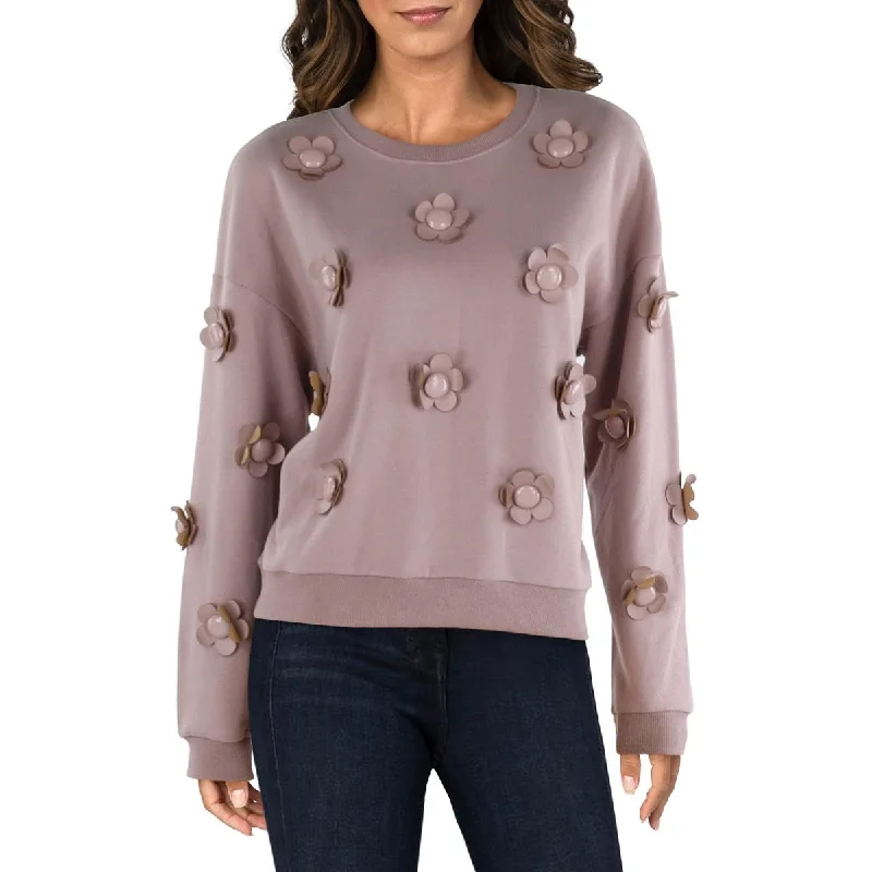 Estellina Womens Applique Crewneck Sweatshirt Graphic Hoodie Design Print