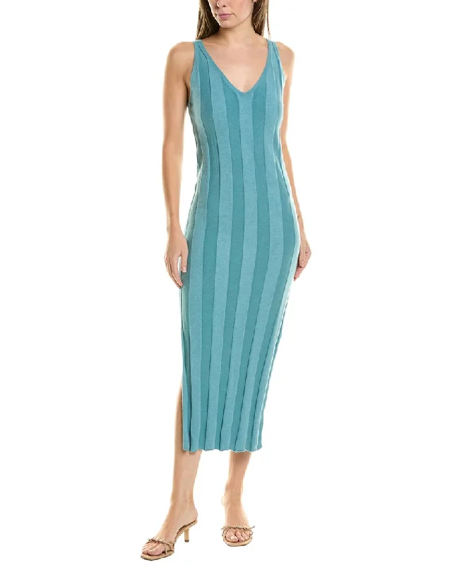 Electric Rose Rikki Silk-Blend Midi Dress Tunics Exclusive limited
