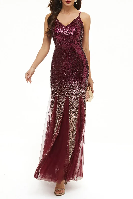 Sexy Formal Gradual Change Sequins V Neck Evening Dress Dresses Tunics Timeless classic Sexy Formal Gradual Change Sequins V Neck Evening Dress Dresses Tunics Timeless classic