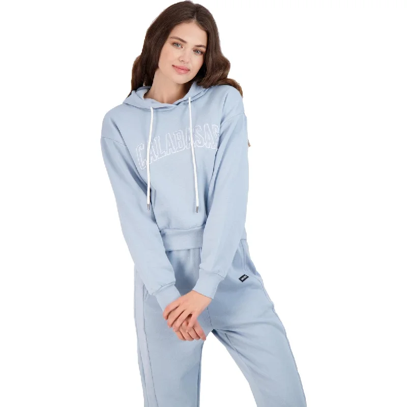 Kendall + Kylie Women's Cotton Blend Cropped Loungewear Hoodie Hoodie with Hem Ribbing Snug Secure Kendall + Kylie Women's Cotton Blend Cropped Loungewear Hoodie Hoodie with Hem Ribbing Snug Secure