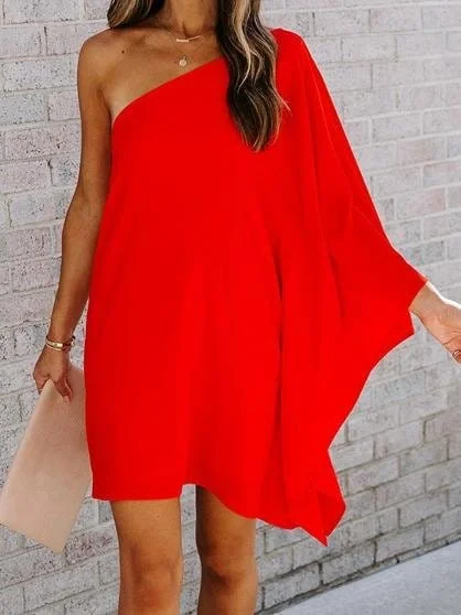 Black Mini Dress for Women Trendy A-Line Mini Dress
