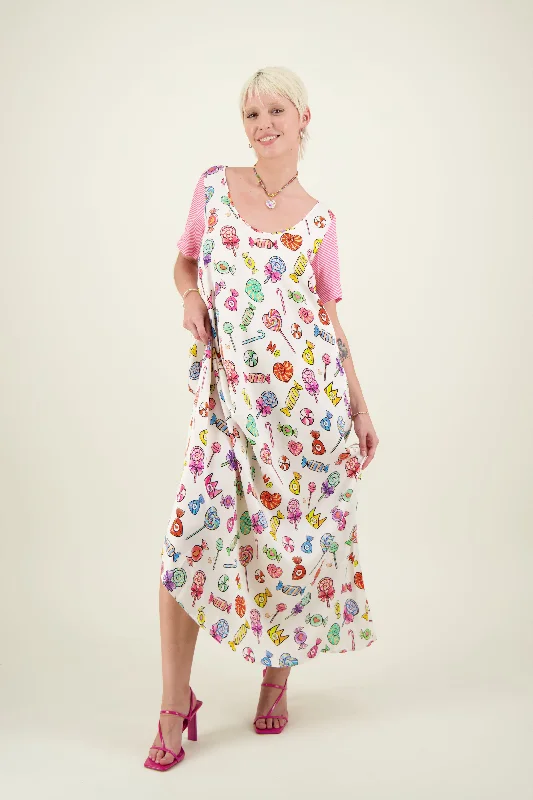 Vera Candy Maxi Dress Tunics Satin smooth