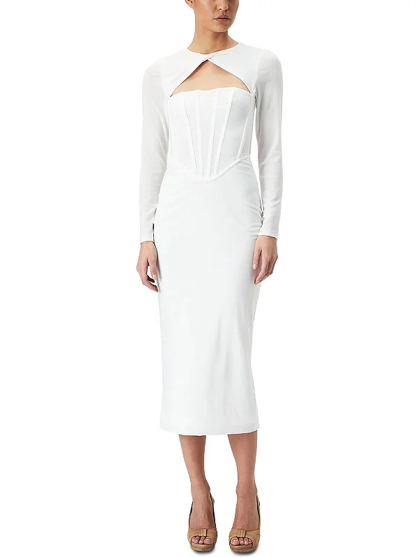 Womens Cut-Out Sheer Cocktail And Party Dress Casual Short Summer