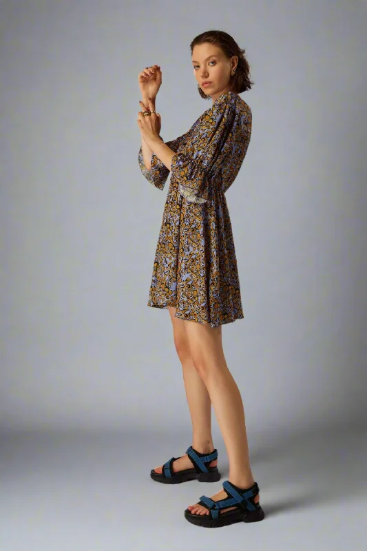 Beausserie dress in Art Deco Factory print Tunics Luxurious high-end