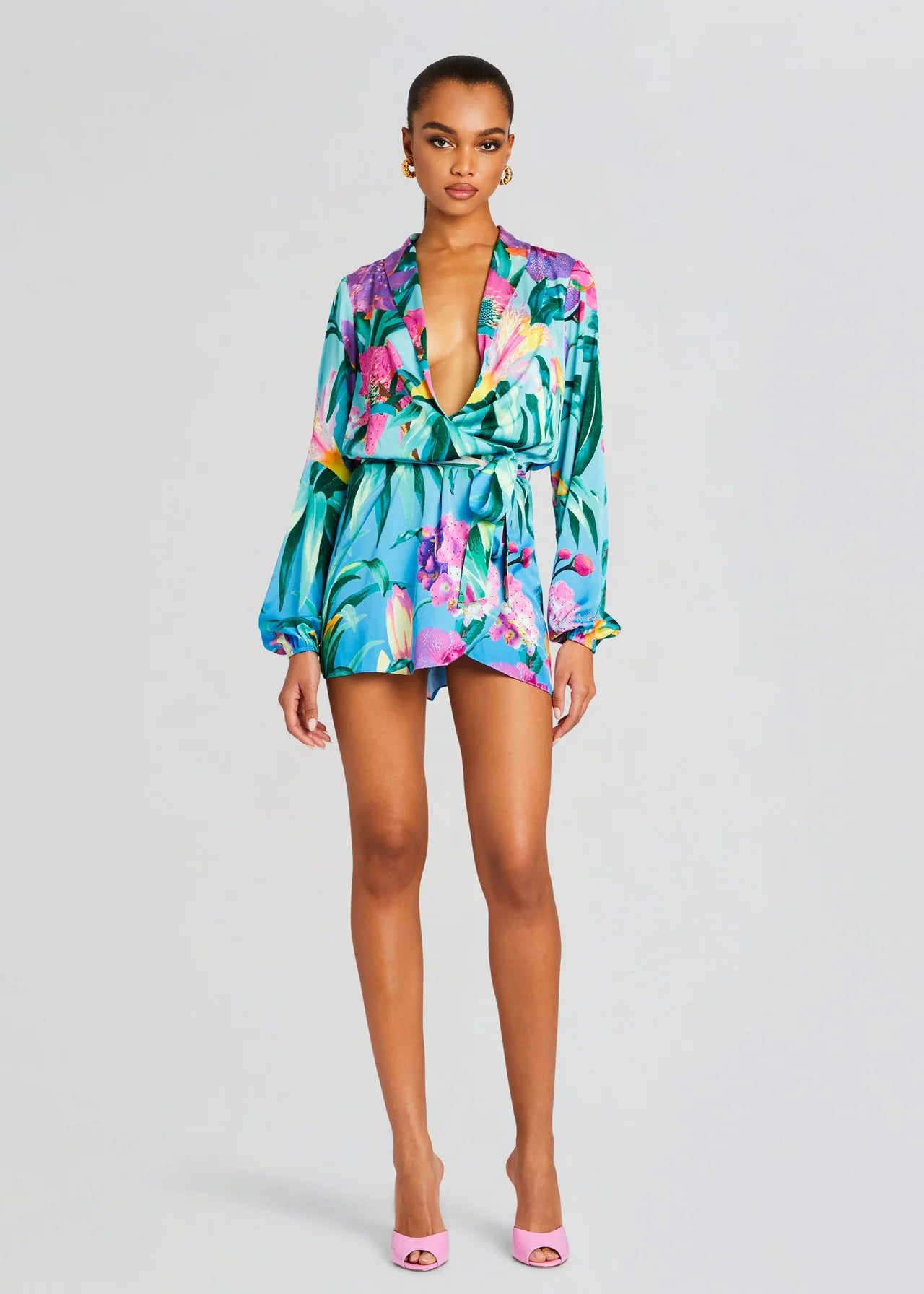Ocean Mini Dress - Turquoise Trendy Tie-Dye Mini Dress