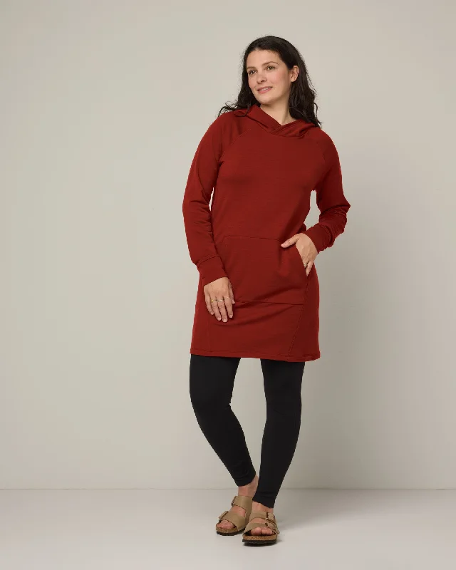 Everett Hoodie Tunic Hoodie with Raw Hem Edgy Unfinished