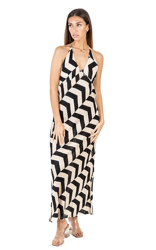 Selby Blk/White Long Dress Tunics Wedding white