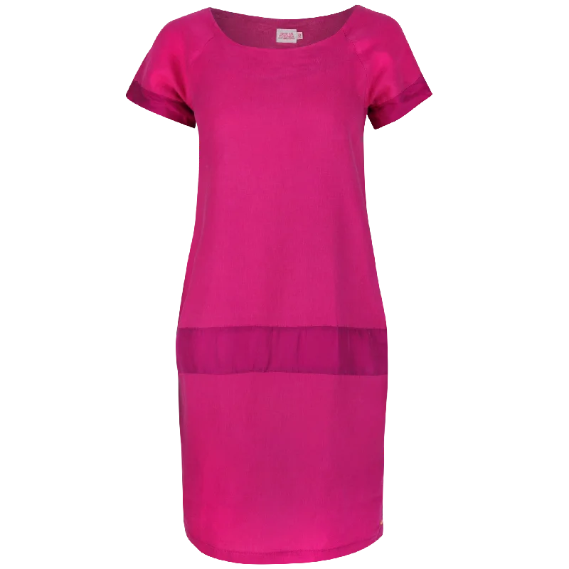 Poppy Cocoon Midi Dress Fuchsia Tunics Trousers formal