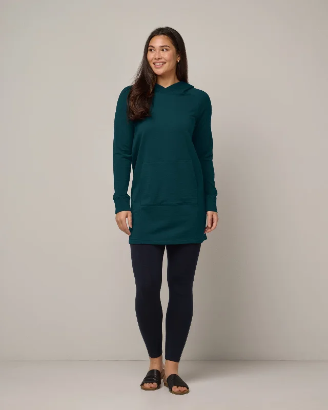 Everett Hoodie Tunic Hoodie with Contrast Stitching Detailed Premium