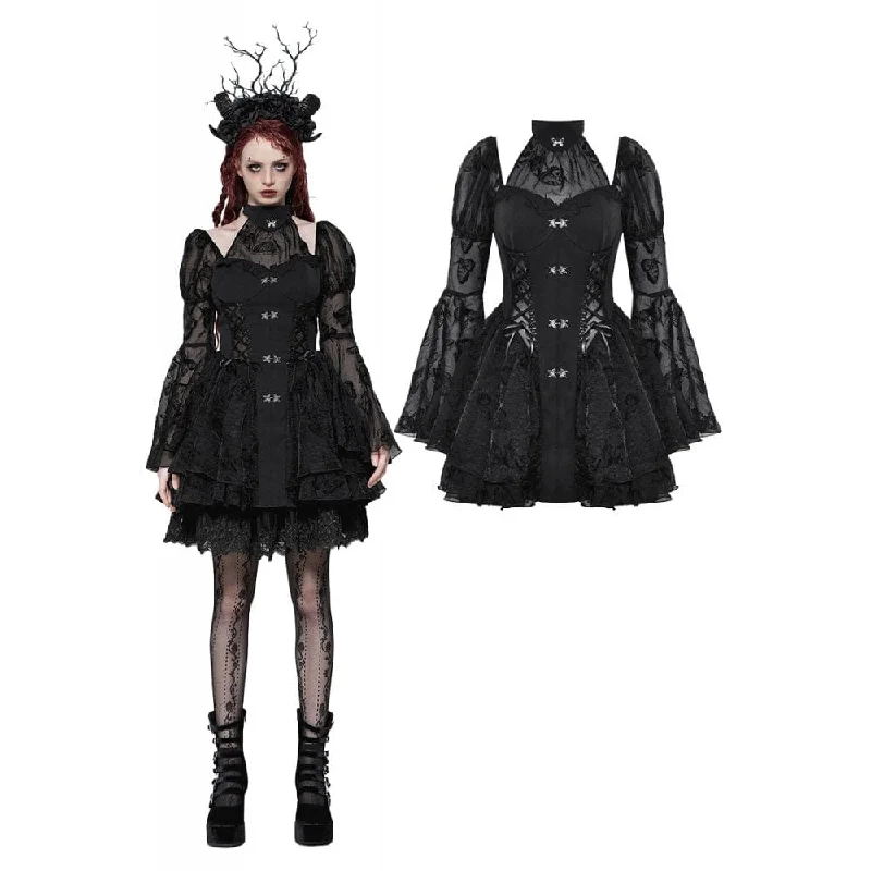 Women's Gothic Lolita Puff Sleeved Bubble Grad Dress Tunics Stylish elegant