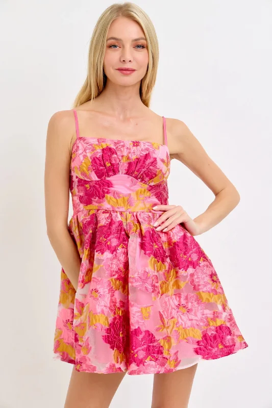 Maggie Shirred Mini Dress Chic Bohemian Mini Dress