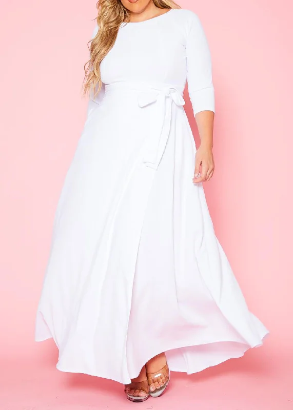 Hi Curvy Plus Size Women Effortless Fit & Flare Maxi Dress Tunics Canvas sturdy
