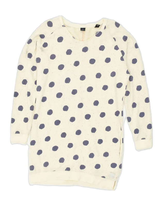 SCOTCH & SODA Womens Sweatshirt Jumper Dress UK 16 Large Off White Spotted Hoodie with Hood Adjustable Protection SCOTCH & SODA Womens Sweatshirt Jumper Dress UK 16 Large Off White Spotted Hoodie with Hood Adjustable Protection
