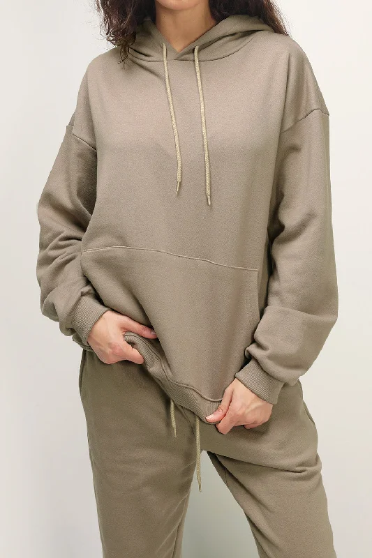 Gabrielle Oversized Hoodie Sweatshirt Hoodie with Ribbed Hem Stretchable Secure