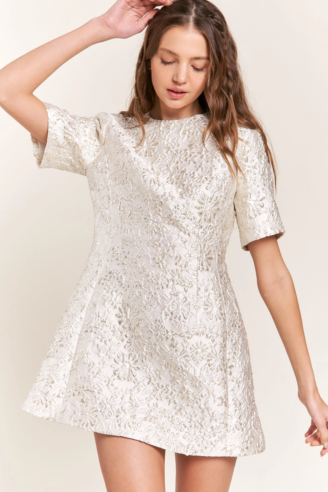 Sydney Mini Dress - White Trendy Off-Shoulder Dress Mini
