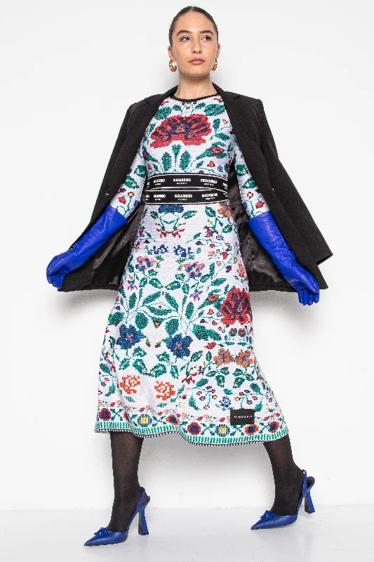 Tilla Czukormadár Csángó Ecru dress Tunics Luxurious premium
