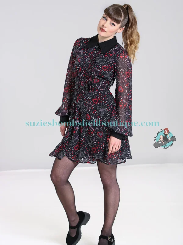 Hell Bunny Perry Mini Dress Comfortable Boho Mini Dress