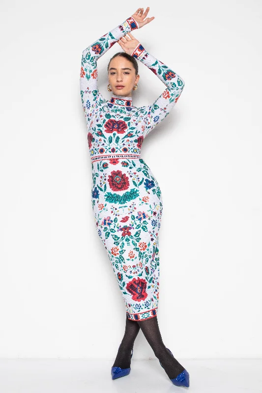Junano Czukormadár Csángó Ecru dress Tunics Business professional
