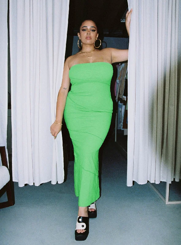 Oscar Midi Dress Green Curve Tunics Mesh breathable