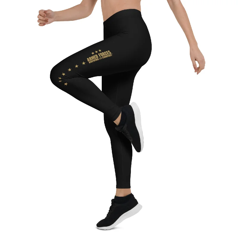 Black & Gold Leggings Comfortable Lounge Leggings