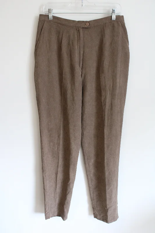 Paul Harris Design Brown Suede Trouser Pants | 12 Trousers Running Lightweight