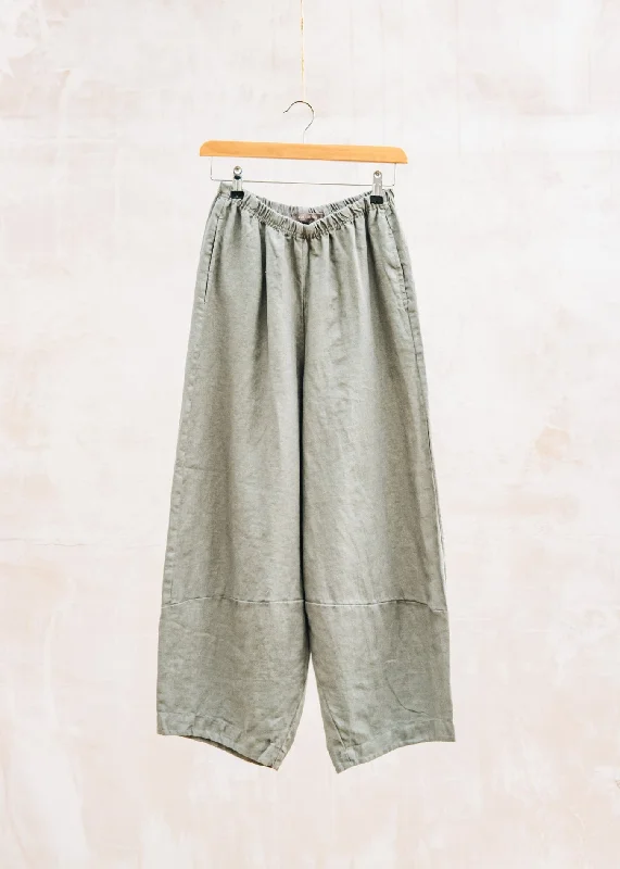 Solid Linen Lantern Trousers in Clay Trousers luxurious high-end