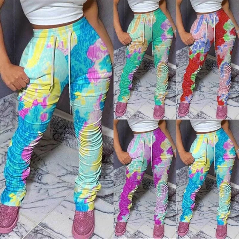 RX New and hot outdoor temperament elastic waist sports pants for women active tie dye plus size women's pants & trousers Trousers Polka Dot Cute RX New and hot outdoor temperament elastic waist sports pants for women active tie dye plus size women's pants & trousers Trousers Polka Dot Cute