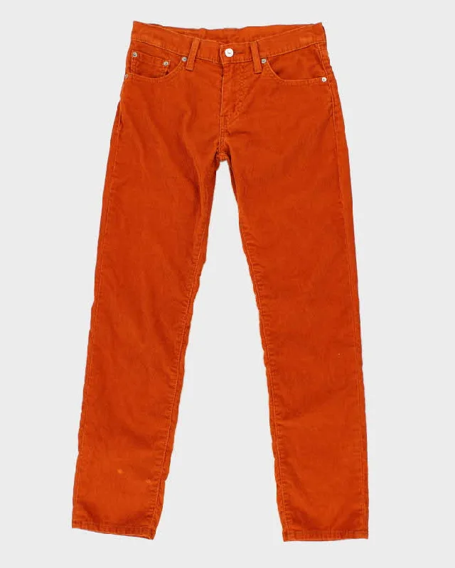 Levi's White Tab Orange Corduroy Trousers - W31 L31 Trousers Cargo Utility