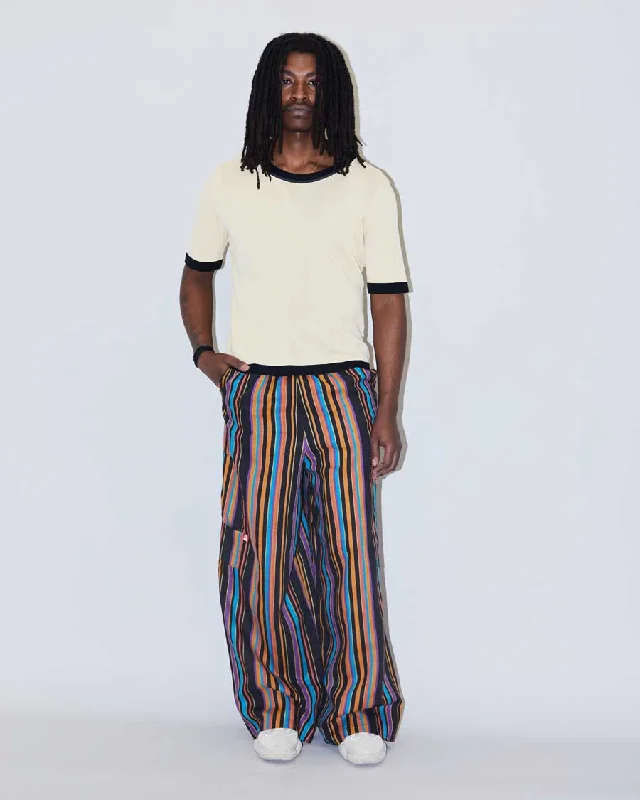 Rokit Originals Charlie Cargo Trouser - M Trousers Striped Patterned