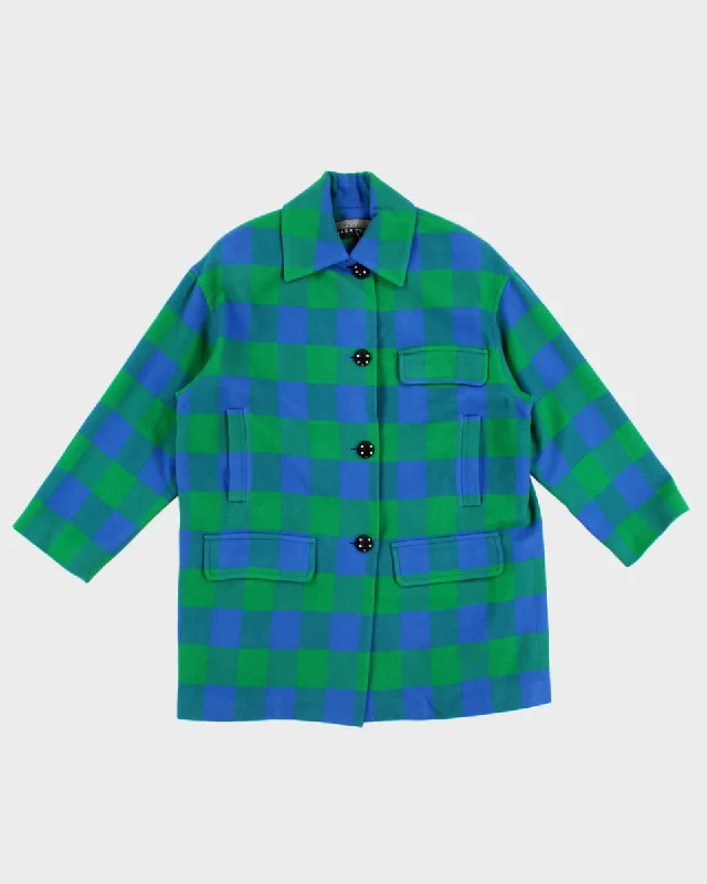 Vintage Linda Allard Ellen Tracey Wool/Cashmere Coat - L Anorak Windbreaker Fleece
