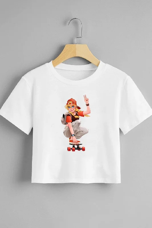 Basic Crop Top Elasticated Padded Insulated