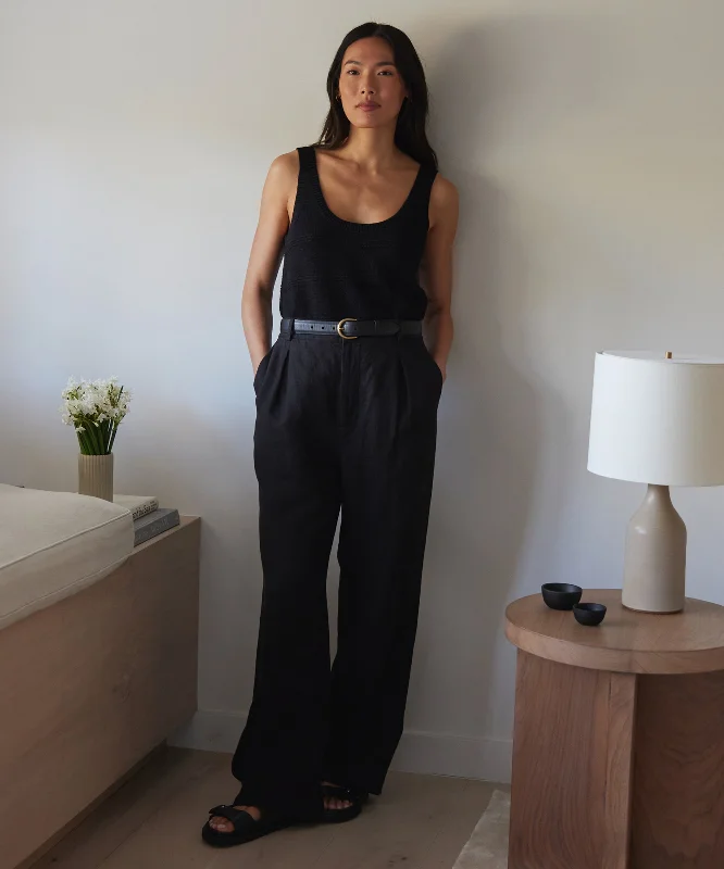Linen Kyle Trouser Trousers Silk Elegant