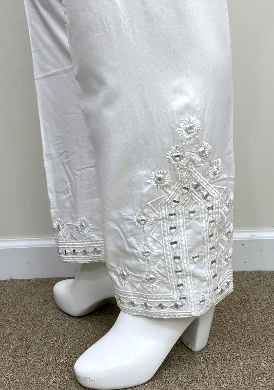 Pakistani Ready Made Women's Satin Trouser Trousers Bridal Satin