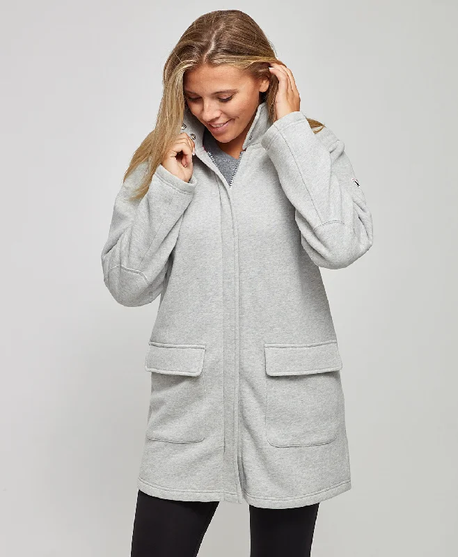 Ladies Maris Car Coat Suede Faux Fur Shearling