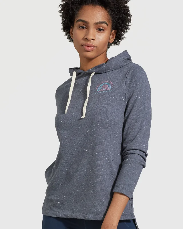 Lakeside View Hooded Pullover Mock Neck Pullover