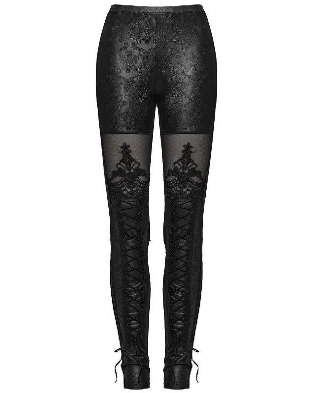 Punk Rave Macbeth Leggings Elegant Black Leggings
