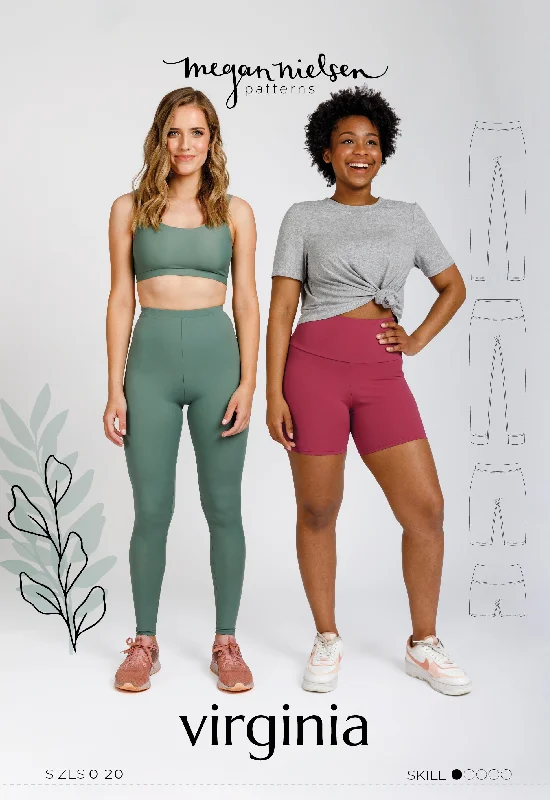Virginia Leggings - Sewing Pattern | Megan Nielsen Trendy High-Waist Tummy Control Leggings Virginia Leggings - Sewing Pattern | Megan Nielsen Trendy High-Waist Tummy Control Leggings
