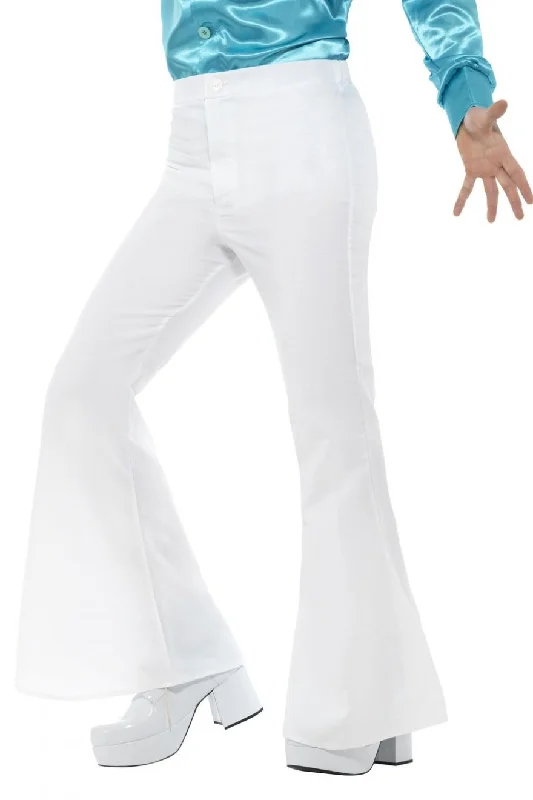 70's White Flared Trousers Trousers Trousers Formal